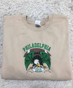 Embroidered Philadelphia Football Sweatshirt\ Hoodie\ Tshirt, Vintage…