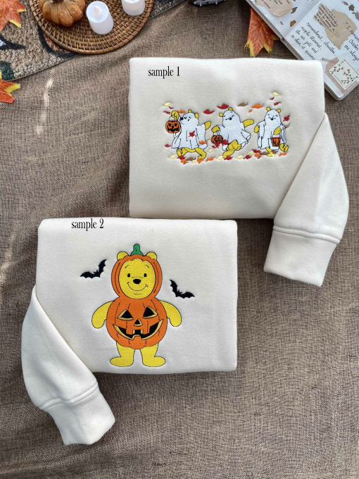 Winnie the Pooh very halloween – embroidery sweatshirt