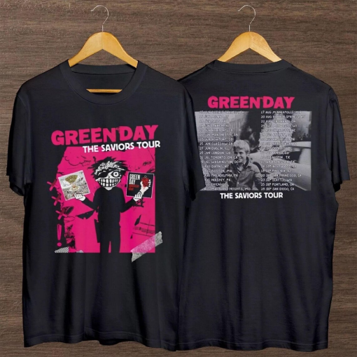 Green Day The Saviors Tour Concert T-Shirt|| Green Day Band The Saviors Concert Tour T-Shirt, The Saviors Concert Shirt, Green Day Shirt