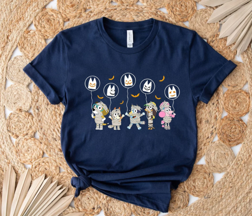 Bluey Mummy Shirt, Bluey Halloween Shirt, Halloween Shirt, Trick Or Treat, Cartoon Shirt, Bluey Shirt, Cute Bluey Shirt