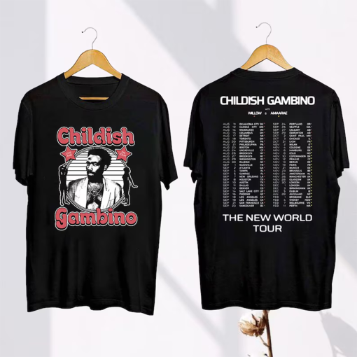 Graphic Childish Gambino Tour 2024 T-Shirt, Childish Gambino The New World 2024 Concert, Childish Gambino Fan Gift, Childish Gambino Merch