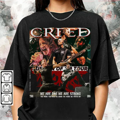 Comfort Color, Creed Band 2024 Tour Summer Of 99 Tour Shirt, Creed Rock Band 90s Concerts Music Unisex Shirt, Music Tour 2024, Creed Tour