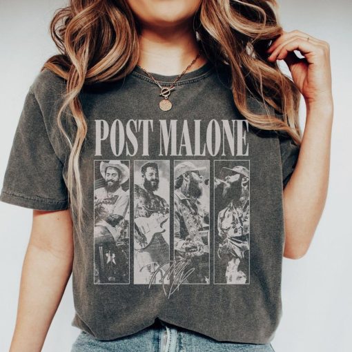 Posty Rap Tshirt, Vintage Posty Graphic Tee, Malone Music The Album Tshirt, Tour 2024 Png, Posty Tour Rapper Gift for Women Men Tee Tee