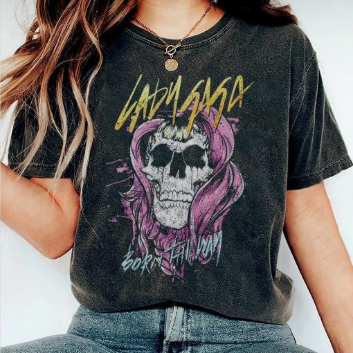 Bruno Mars Lady Gaga Born This Way Skull Shirt