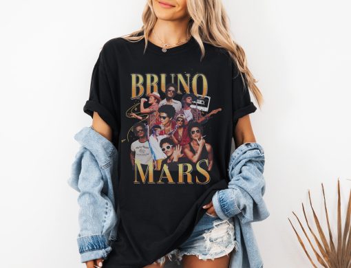 Bruno Mars, Vintage 90s T-Shirt, graphic tees Bruno Mars, Retro Classic, Bruno Mars Shirt, Bootleg, Unisex Heavy Cotton Tee