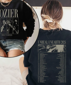 Unreal Unearth tour dates 2-side tshirt, Hozier…