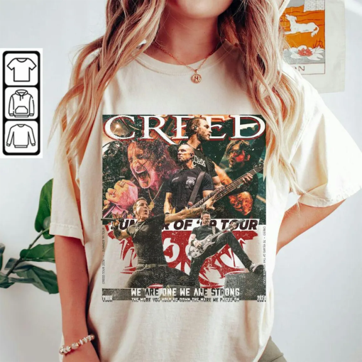 Comfort Color, Creed Band 2024 Tour Summer Of 99 Tour Shirt, Creed Rock Band 90s Concerts Music Unisex Shirt, Music Tour 2024, Creed Tour