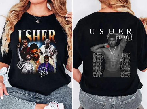 Usher Concert 2024 Shirt, Past Present Future Tour Shirt, Usher Fan Gift, Usher Shirt, Usher Concert Shirt, Usher Concert Graphic Tshirt