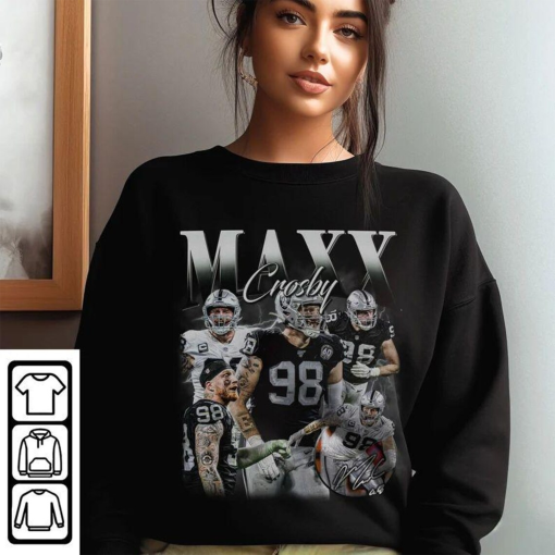 Vintage 90s Graphic Style Maxx Crosby T-Shirt, Maxx Crosby Shirt, Las Vegas Football Shirt, Vintage Oversized Sport Shirt Sweatshirt