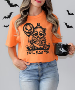 Comfort Colors You’ll Float Too Horror Raccoon…