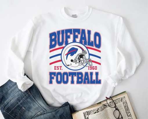 Vintage Buffalo Football Crewneck, Buffalo Sweatshirt, Buffalo New York, Buffalo Fan Gift