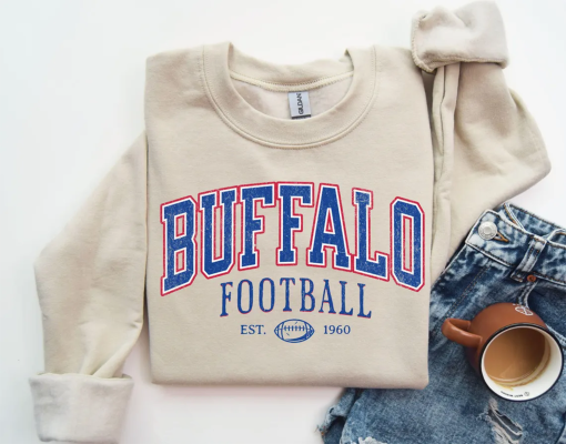 Vintage Buffalo Football Sweatshirt | Buffalo Fan Crewneck | Game Day Pullover | Buffalo Football Fan Shirt | New York Sweatshirt