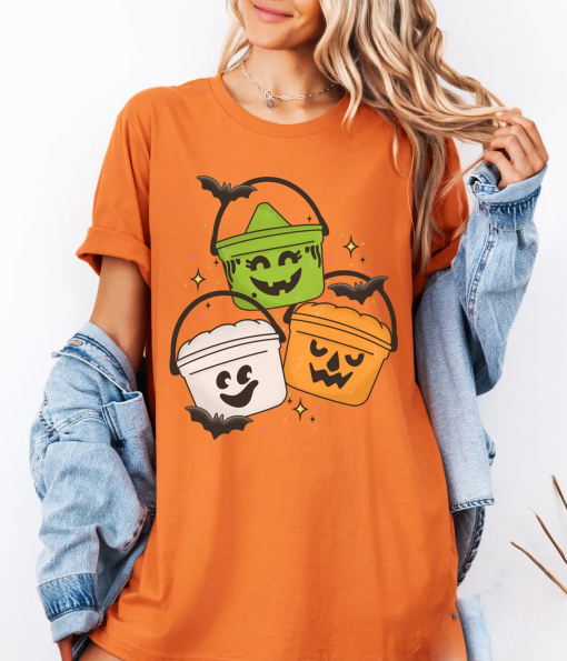 Vintage Halloween Happy Meal Bucket Shirt Cute 90s Nostalgia Retro Graphic Tee Trendy Mcdonalds Halloween Boo Pails Tshirt Plus Size T-shirt