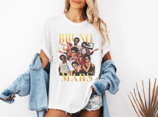 Bruno Mars, Vintage 90s T-Shirt, graphic tees Bruno Mars, Retro Classic, Bruno Mars Shirt, Bootleg, Unisex Heavy Cotton Tee