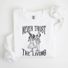 Beetlejuice Halloween “Never Trust the Living” Hoodie – Beetlejuice Movie Snake Sweater – Beetlejuice Film Halloween Hoody