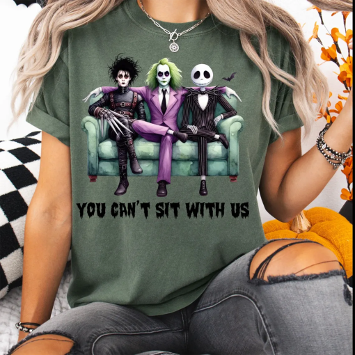 You Cant Sit With Us Halloween Shirt Comfort Colors Adult, Adult Halloween Shirt, Beetlejuice Shirt, Beetlejuice Adult Shirt, Halloween Kids