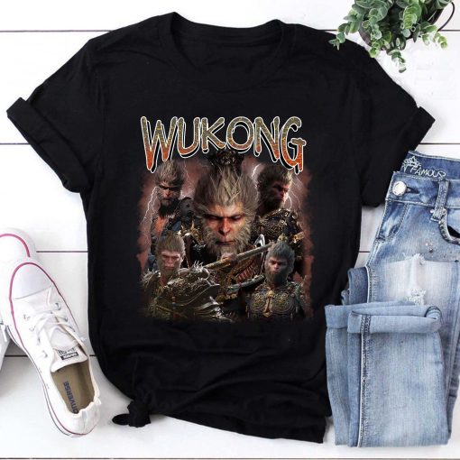 Black Myth Wukong Vintage Shirt, Journey To The West Game Shirt, Wukong Vintage Graphic Tee, Adventure Game Shirt, Moneky King Tee