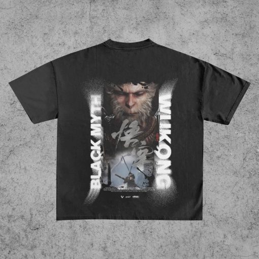 Black Myth WuKong Game T-Shirt – Original Art Poster Type Design for Birthday / Gifts For Video Game Guys / Gift for Dad / Gifts For Friends