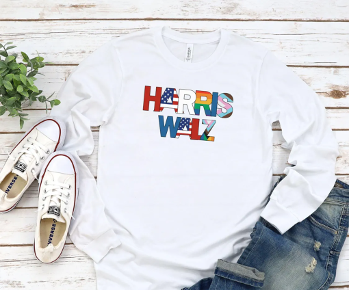 Harris Walz 2024 Shirt,Long Sleeve Kamala Harris T Shirt,Pride Vote Blue Tshirt,Harris Walz LGBT Shirt,LGBTQ Tee,Trans Rights Shirt,Equality