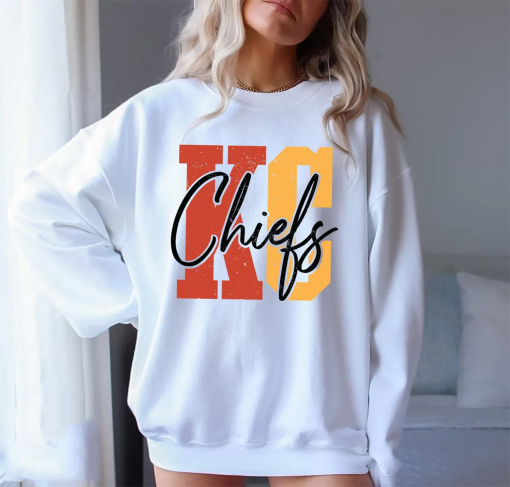 KC Chiefs sweatshirt, KC Chiefs in my heart Hoodie, Kansas City Football T shirt, Gift For Football Fan Tee, KC Football T shirt