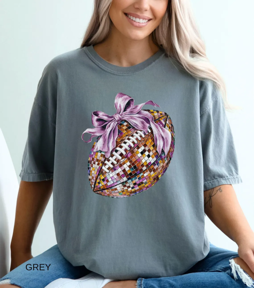 Tiger Football, Football Coquette, Disco Ball Football, LSU Shirt, LSU Tigers, Purple and Gold, Womens Game Day, Womens Shirt, Game Day