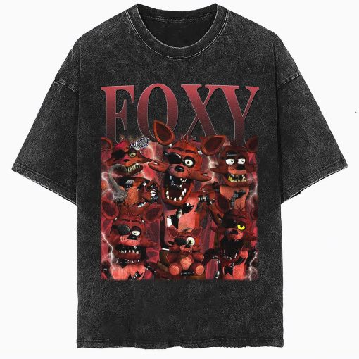 Foxy Vintage Washed T-Shirt, Foxy Graphic Unisex Shirt, Bootleg Retro 90’s Tee Gift For Her