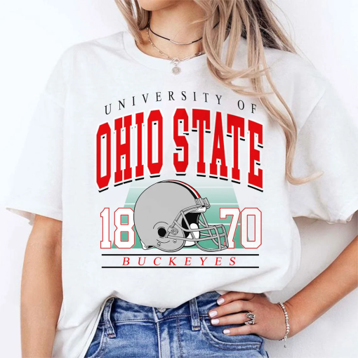 Retro Ohio State Football Shirt, Vintage Style Ohio State Football Crewneck Sweatshirt, Ohio State Fan Gift, Ohio State T-Shirt