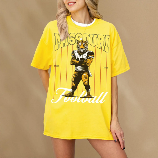 Vintage Missouri Football T-Shirt, Retro Sports Fan Memorabilia, Missouri Football Jersey Graphic Tee Shirt, Tailgating Merch for Men Women