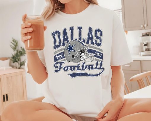 Retro Dallas Football Sweatshirt, Dallas Football Fan Gift, Football Game Day T- Shirt, Dallas Hoodie, Vintage Cowboys Shirt, Gifts for Him