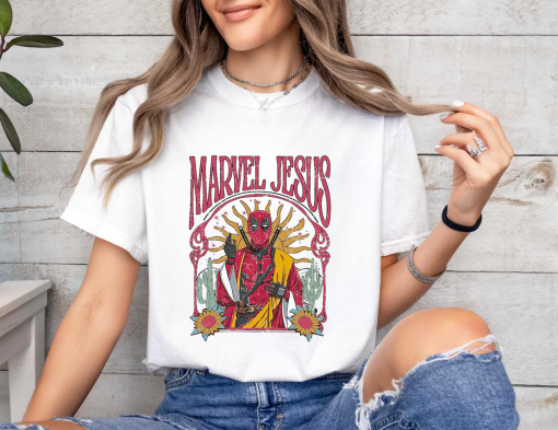 Marvel Jesus T-Shirt, Sarcastic Marvel Avengers And Jesus Shirt, Religious Tee, Funny Deadpool Jesus Shirt, Christian Shirts