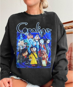 Coraline Spooky Movie Double Side Shirt Sweatshirt…