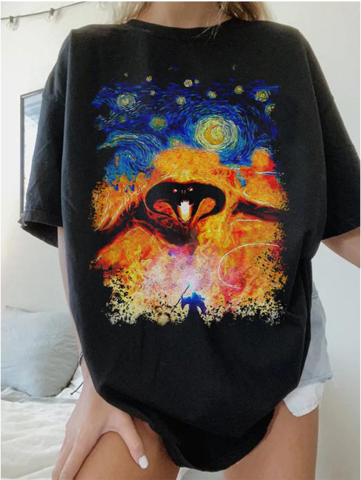 Balrog Starry Night T-Shirt / The Lord of the Rings Tee / Men’s Women’s All Sizes