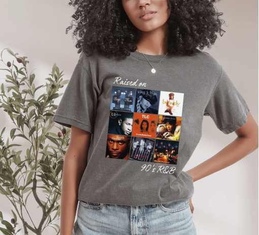 Comfort Colors®, Raised On 90s R&B Album Cover Tee, Music Artist Shirt, Music Lover Shirt, Black History Shirt, Nostalgia Shirt, 90s Party