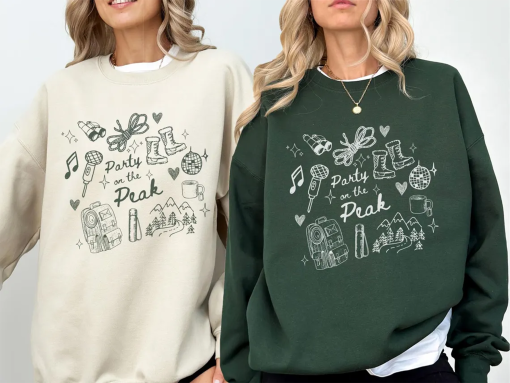 Mountain Bachelorette Party Sweatshirts, Party on the Peak Sweater, Girls Weekend Birthday Trip Crewneck, Winter Ski Bach Party Gifts Favors