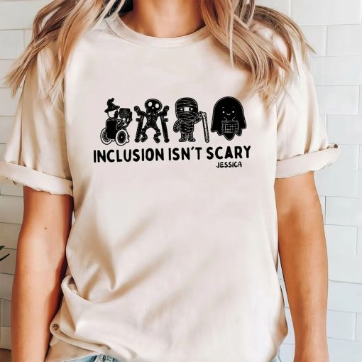 Inclusion isn’t scary short sleeve | SLP Halloween Shirt | Halloween Sped teacher tee | Inclusion Holiday shirt