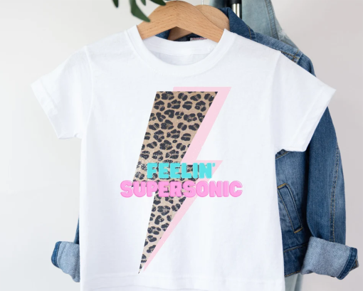 Adult LADIES Oasis Inspired Supersonic T Shirt Clothing Music Gift Rock Leopard Print Indie Alternative Skater Style T-Shirt