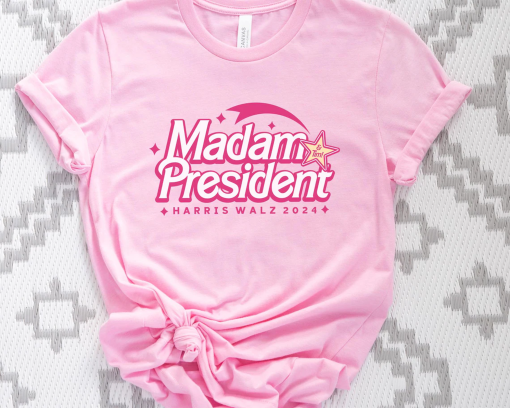 Madam President Shirt, Kamala Harris 2024, Barbie Inspired, Feminine Election Tee, Political Tee, Democrats T-shirt