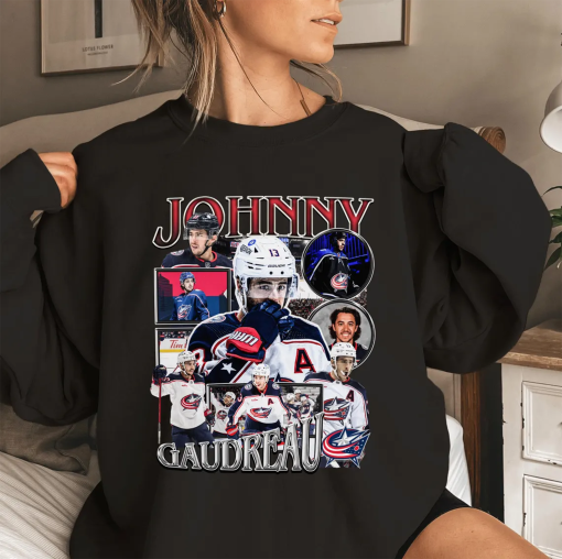 Johnny Gaudreau Bootleg Shirt, Johnny Gaudreau Sweatshirt, Ice Hockey American Shirt, Vintage Bootleg Graphic Tee, Vintage 90s Graphic Shirt