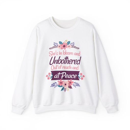 She’s in Bloom and Unbothered Out of Reach and At Peace Sweatshirt, She’s in Bloom and Unbothered Mantra T-Shirt, Jennifer Lopez Tee, JLo