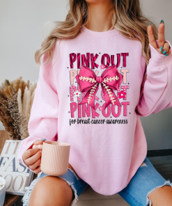 Football Pink Out Shirt, Breast Cancer Sweatshirt,…