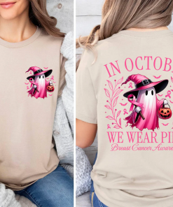 In October We Wear Pink Ghost Shirt,…