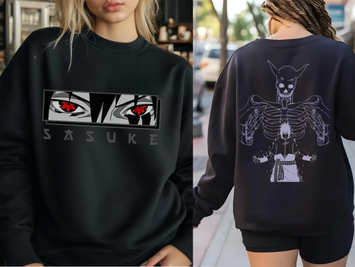 Ninja Itachi Front & Back Design Sweatshirt,Anime Shirt,Anime Lovers Shirt,Graphic Anime Tee,Manga Shirt,Japanese Anime,Manga Style Harajuku