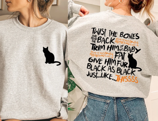 Twist The Bones Sweatshirt, Halloween Crewneck, Halloween Cat Hoodie, Black Cat Sweatshirt, Funny Halloween Gift