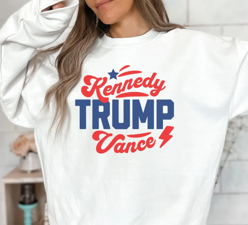 Trump Kennedy Vance 2024 Sweatshirt Presidential Election Vintage Campaign Sweater Republican Democrat Gift Conservative RFK Jr. Shirt