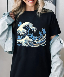 Blue Wave Cat for Kamala T-Shirt, Ukiyo-e…