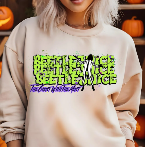 BEETLEJUICE The Ghost With The Most Shirt. Beetlejuice Fans, Halloween, Ghost, Halloween Party, Retro Movie, Halloween Humor, Horror Movie