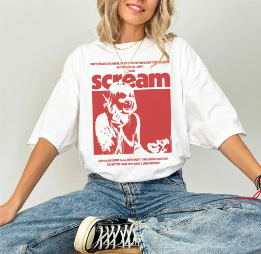 Retro Scream Movie Shirt -scream halloween shirt,scream movie tshirt,retro horror shirt,vintage horror shirt,stu macher shirt,billy loomis