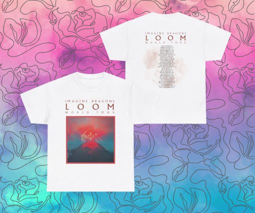 Kid Size – Imagine Dragons Loom World Tour Shirt – 2024 Fan Inspired Imagine Dragons Shirt Front and Back