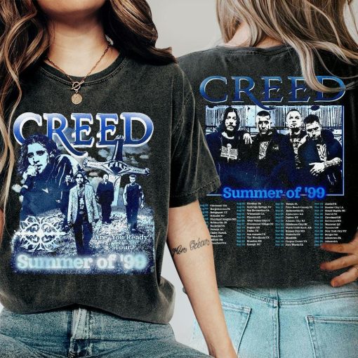 Creed Tour 2024 2 Sided Shirt, Summer Of ’99 World Tour Rock Country Shirt, Hoodie, Sweatshirt