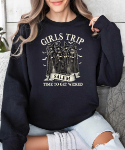 Girls Trip Salem Sweatshirt, Halloween Shirt, Retro…